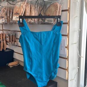 Mondor Wide-Strap Leotard Turquoise